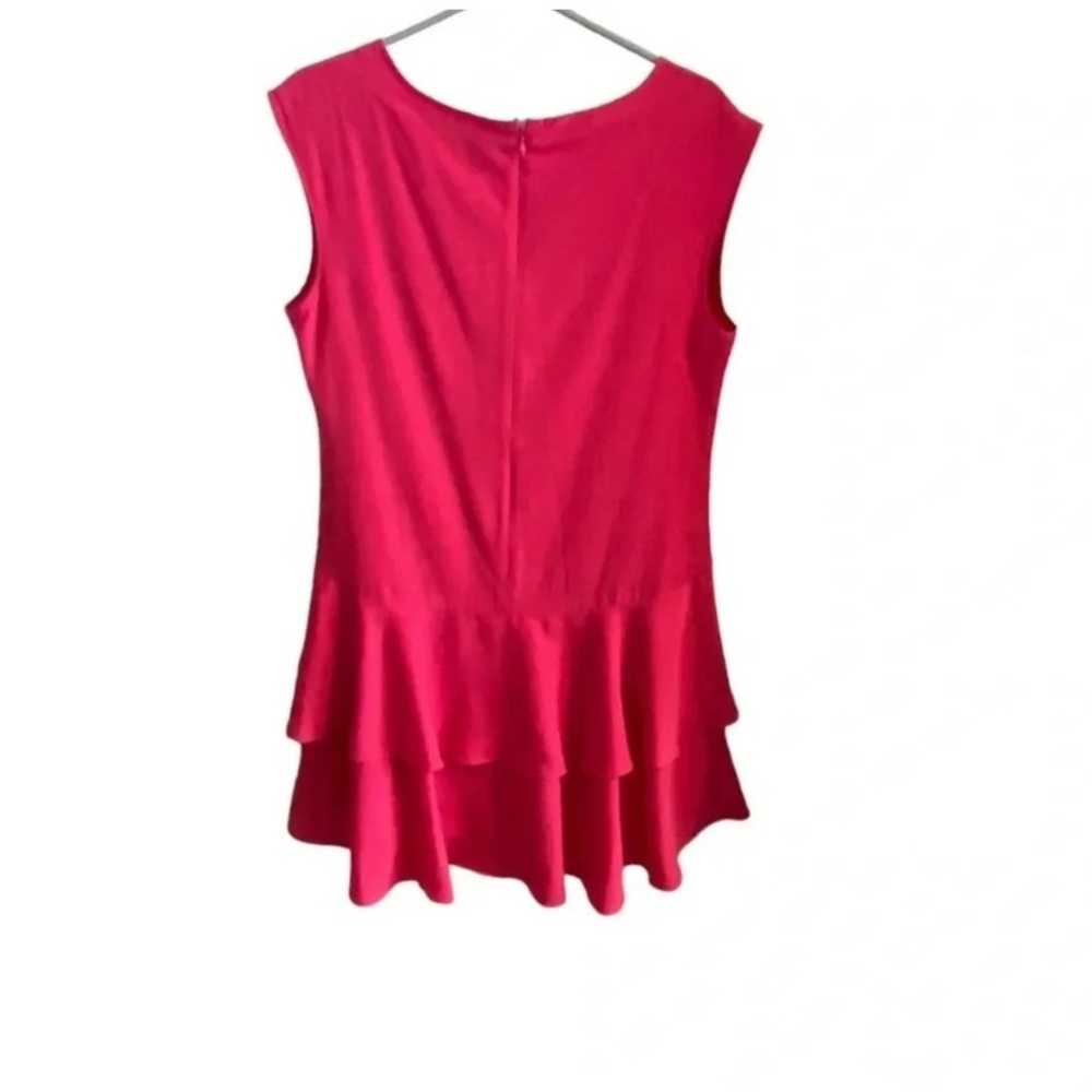 Cece Cynthia Steffe Pink Tiered Ruffle Drop Waist cap sleeve Kawaii Girl Dress - Picture 9 of 12